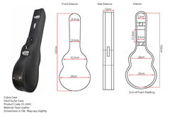 Electric Guitar Hard Case for LP Style Guitars